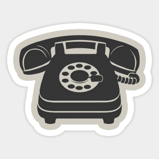 Line art of a Rotary Phone Sticker